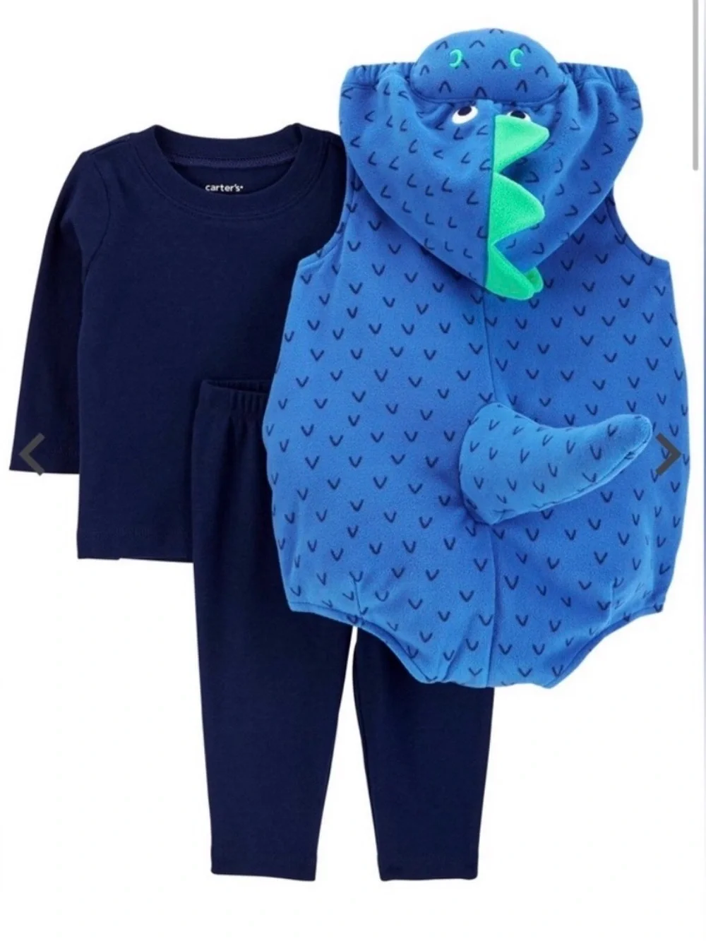 NWT Carter's 3 piece dinosaur costume 24 months